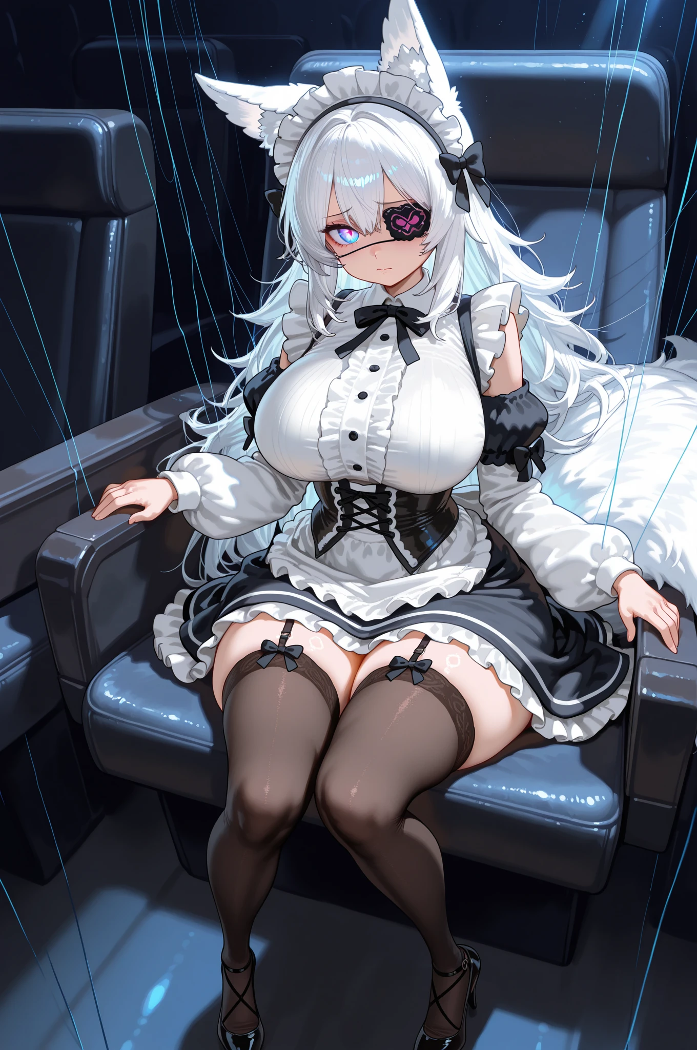 校服，Curled up in an iron cage，Perfect figure，The skin is as fair as crystal jade，Orc symbaroum，fox tails，White color hair ，Cattail cat ears，huge tit，Bare chest，Highest high resolution，hyper HD，Pee，The chest is tied with a rope，The neck is worn on a chain，black lence stockings，Kneeling ，Black heels，In the bath