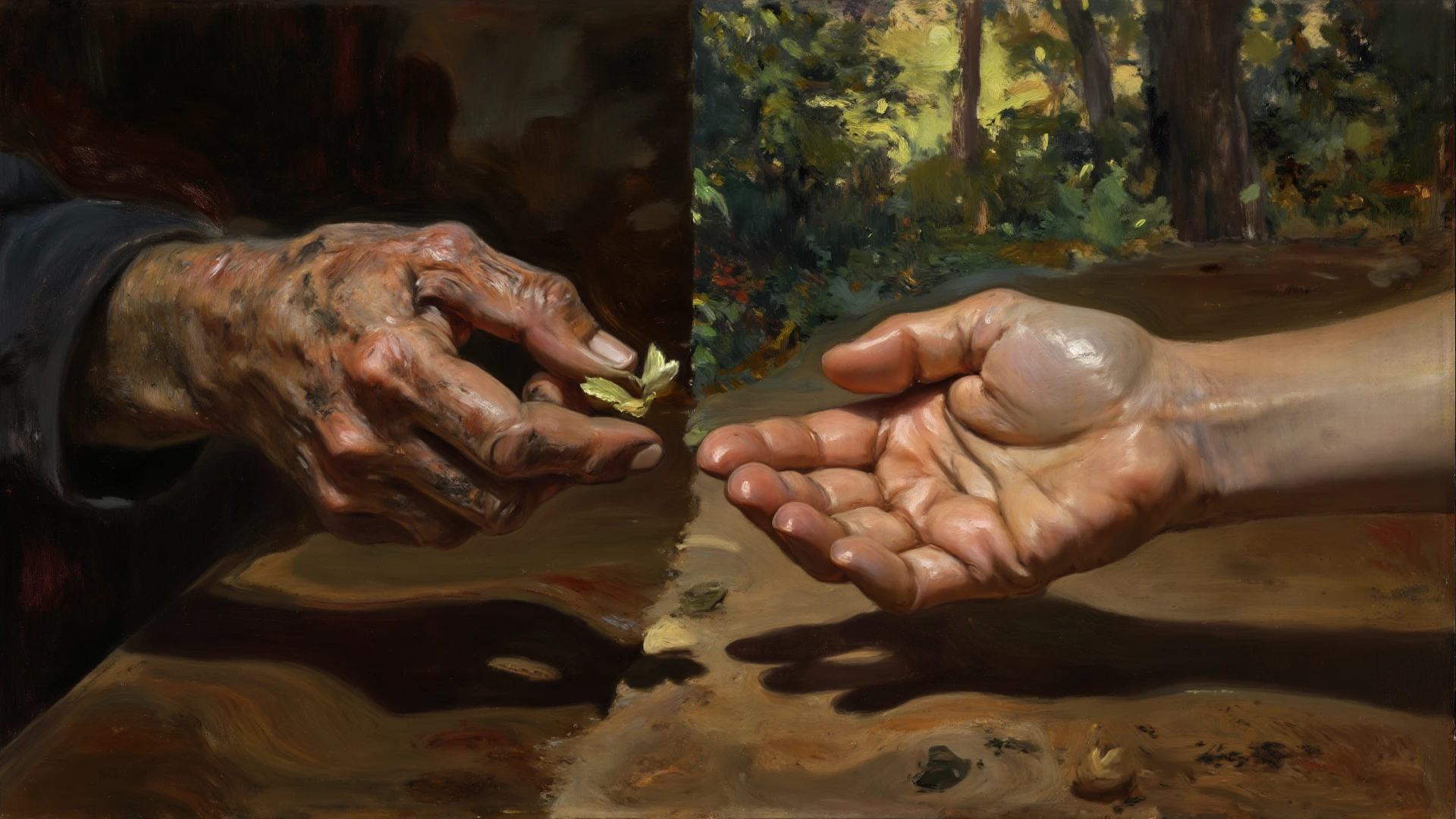 A hand that catches the sun