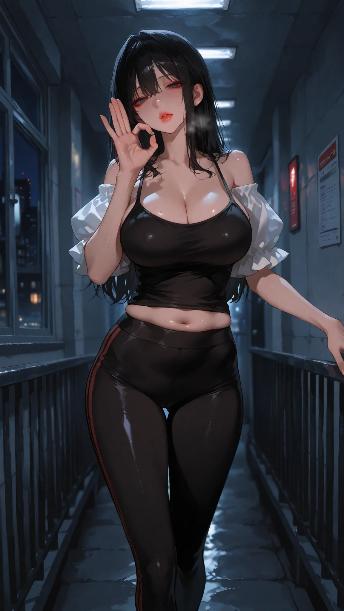 ultra quality, background of a rainy street, one woman, curvy body, milf, the whole body is visible, she is wearing a thin dress, up to her hips, she is wet, her body is visible through the dress, she smiles shyly with her