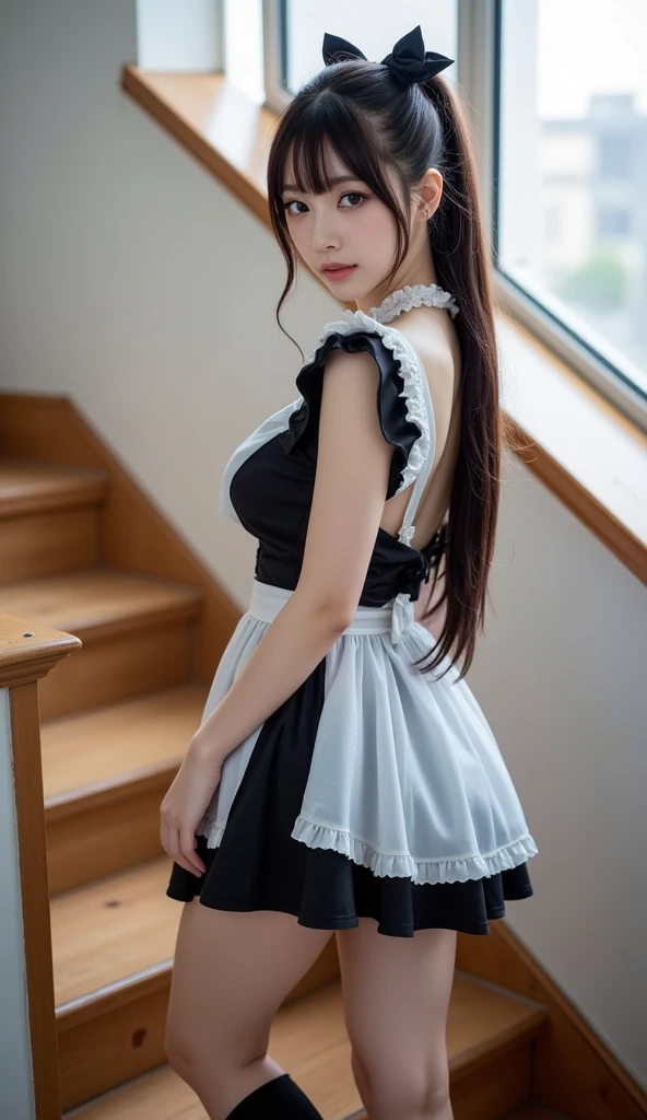(8k, RAW Photo, Best Quality, Masterpiece: 1.2), (Realistic, Realistic: 1.37), Ultra High Resolution, Photon Mapping, Physically Based Rendering, 1 Girl, (Brunet: 1.3), Long Legs, Detailed Face, Detailed Eyes, Huge Breasts, Shiny Skin, Standing, Looking at the Viewer, (Light Smile Cute: 1.2), (Happy), Healing Cute, (nightclub: 1.2), (Evening: 1.2), Lolita Fashion,