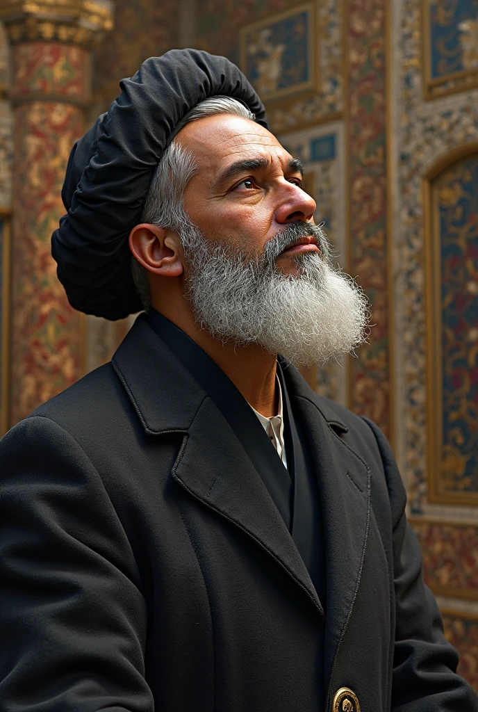  A biblical Jewish man focus on the face 