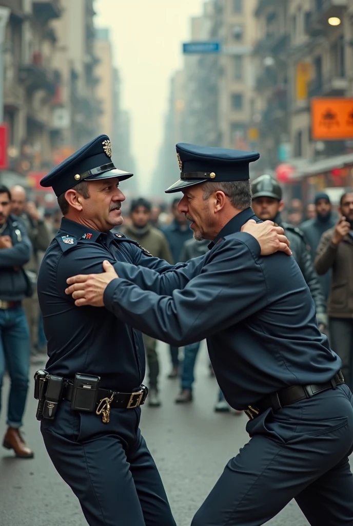 the police find the two fighting