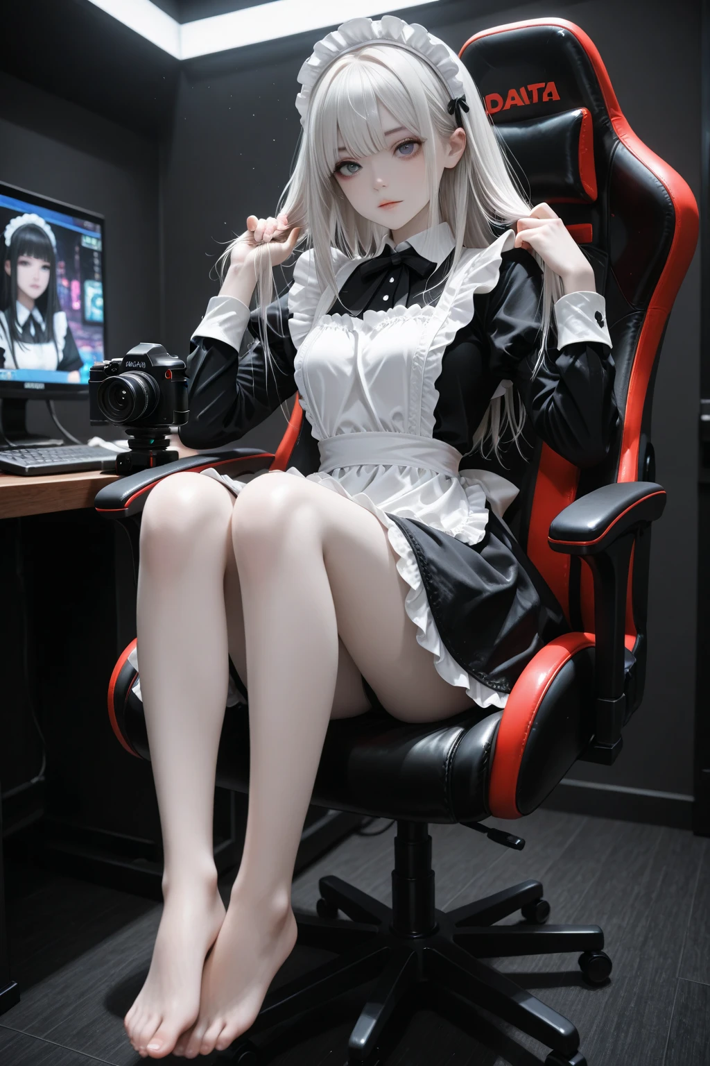 (masterpiece,best quality,In 8K,very detailed,high resolution,realistic,totally:1.2), , high detail, good lighting, , ((The background is a white space)), lewd, hentai, (((Black latex miniskirt))), (((Black latex thigh-high boots))),  (bare thighs), (black latex gloves),  (((Peeing))), (urine flowing down the leg),  (thick thighs), Long legs are cool, lipstick, detailed face, pretty face, fascinating face, Sexually aroused, Sexually aroused, (((whole body))), (((Spread your legs))),