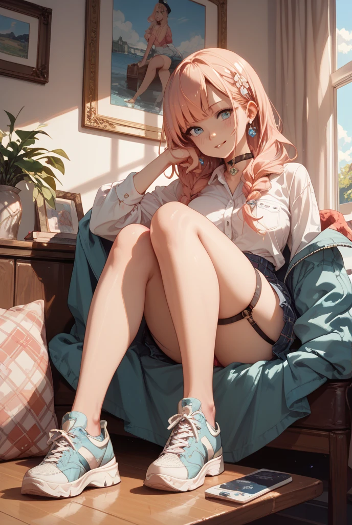 As the original artist said in the character trailer,The first impression given by Ellie is that of a slim and charming girl.,So her hair color is the most girly pink.,I also chose vibrant long hair for my hairstyle.,But at the same time, he also retains a sense of playfulness with curly hair and flat bangs.,It also makes Ellie’s face, which already has some baby fat, look rounder and cuter.。 But when you turn to the back, you will find that Ellie has tied up a ponytail that reaches past her waist.,Looks more mature than the front,But the hair and clothes almost cover the entire back,a little alienating,Just like Ellie’s true heart hidden under her innocent appearance。 Ellie's eyes seem to have a unique magic power,Compared to previous roles,The corners of her eyes are drawn in,Eye shape is more elongated,And the upper eyelid always covers about 1/4 pupils,Make her look like she's always smiling,Like Leonardo da Vinci’s Mona Lisa。 Maybe it’s the influence of the fusion warrior’s physique,Ellie's pupils are narrower and longer than ordinary people's,The pupils and irises are in contrasting pink and blue colors.,Makes you feel charming and mysterious,The Herrscher characters will also adopt a similar strong contrast design.,The best picture quality,spotlight