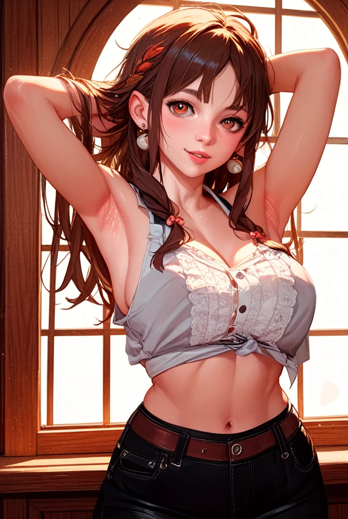 (Rope Bondage, Shibari:1.6, Rope Mark,back arms:1.4, Breast Bondage:1.5, Arm shackles:1.5), (Luxurious room:1.3,torture room,Christmas Decorations), Backlight, Bondage Fashion,Shibari,Play BDSM again,Akanawa,chains,