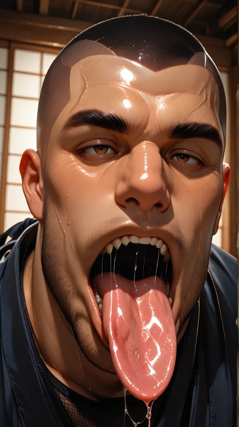 score_9, score_8_up, score_7_up, Handsome Aomine Daiki ,1boy penis ,pov , dark skin ,rooftop ,vomiting cum ,Tired eyesight
