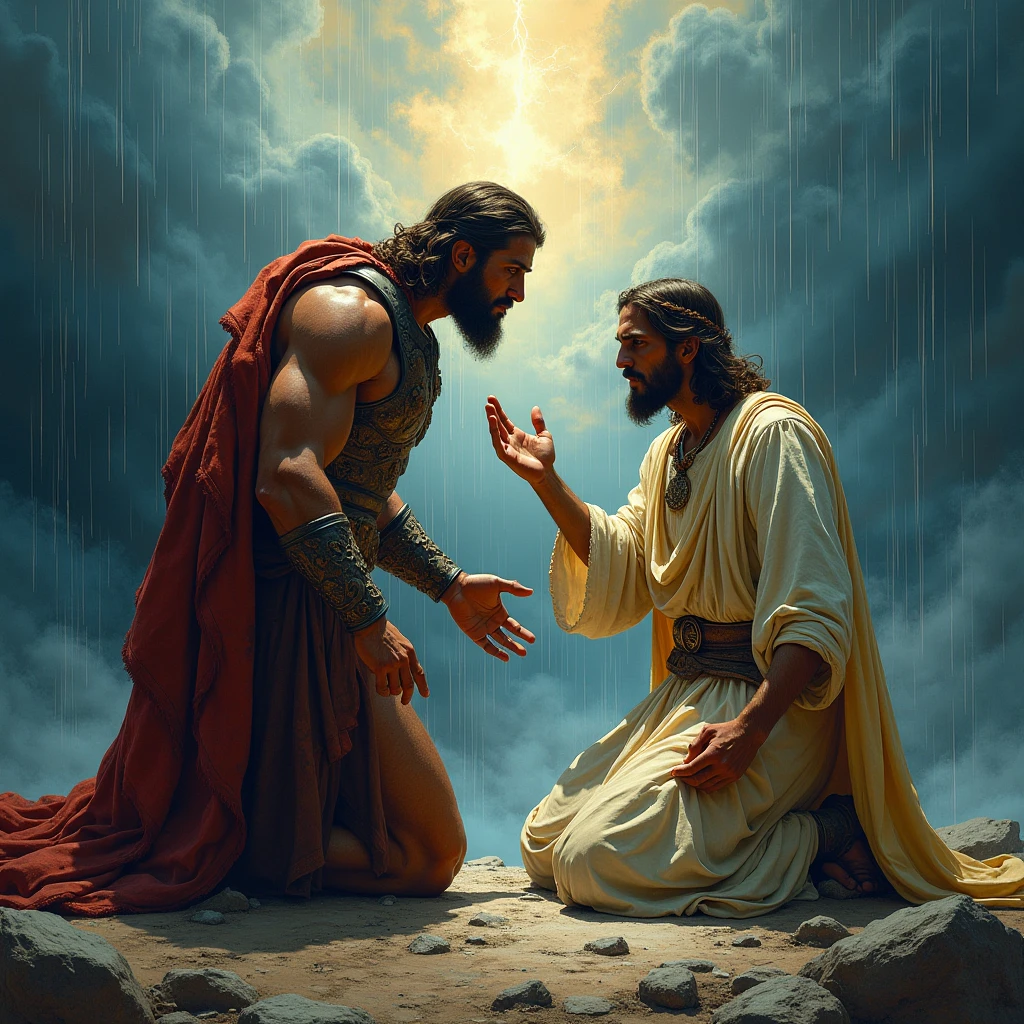 Jesus being tempted to have all the kingdoms fall down and worship


