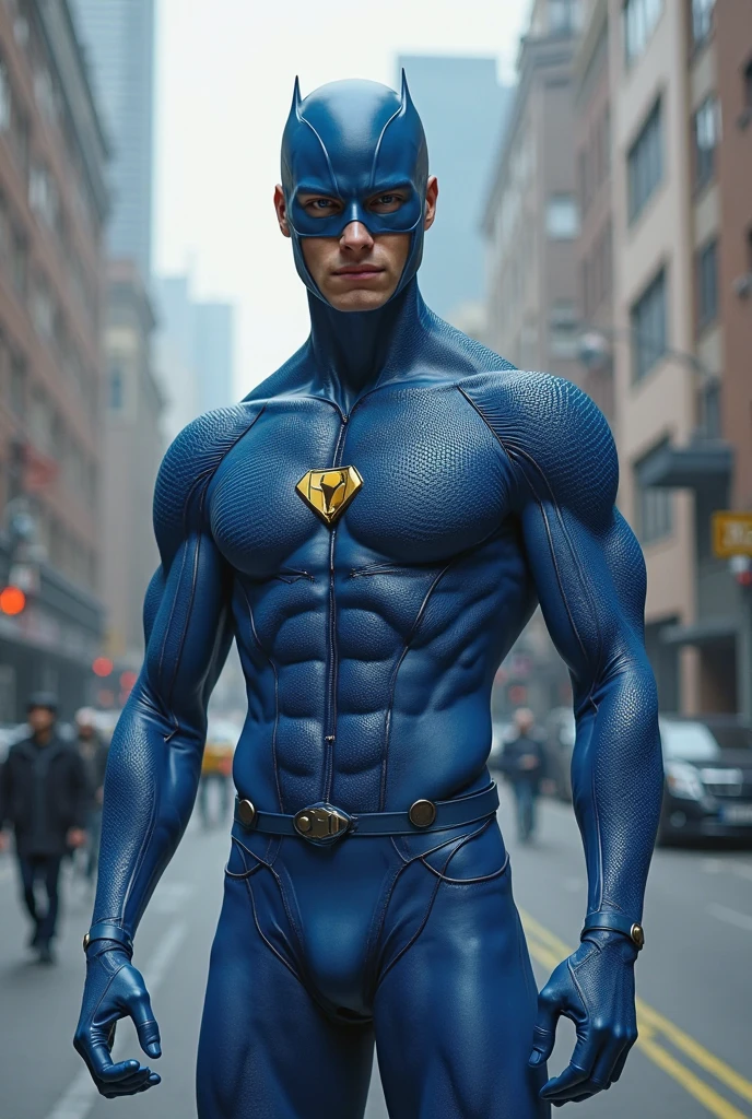 superhero blue outfit
