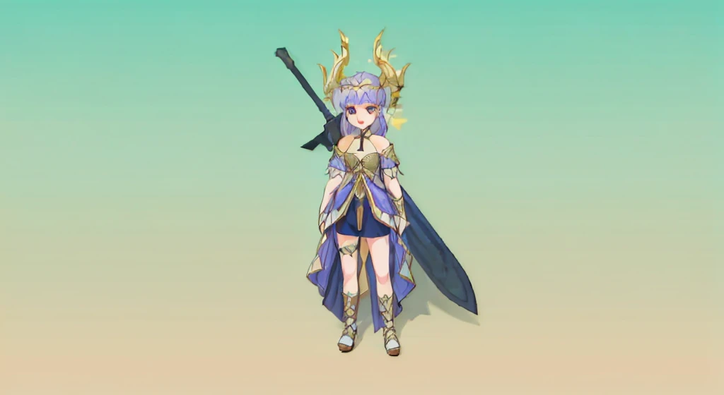 necoarc, yanfei \(genshin impact\), full body, 1girl, :3, full body, chibi, cat girl, solo, slit pupils,bare shoulders, bow, crop top, green eyes, hair between eyes, long hair, midriff, navel, pink hair, red headwear, red skirt, skirt, yellow bow, antlers, black bloomers, detached sleeves, hat, pom pom \(clothes\), red headwear, tassel, 2d, cartoon