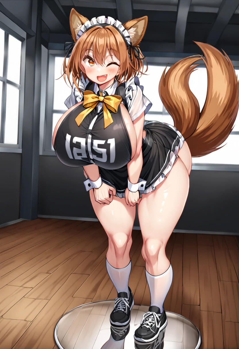mejiro_bright_(umamusume), bbunnysuit, pantyhose, wrist cuffs, bowtie, squatting, spread legs, arms behind head, from below