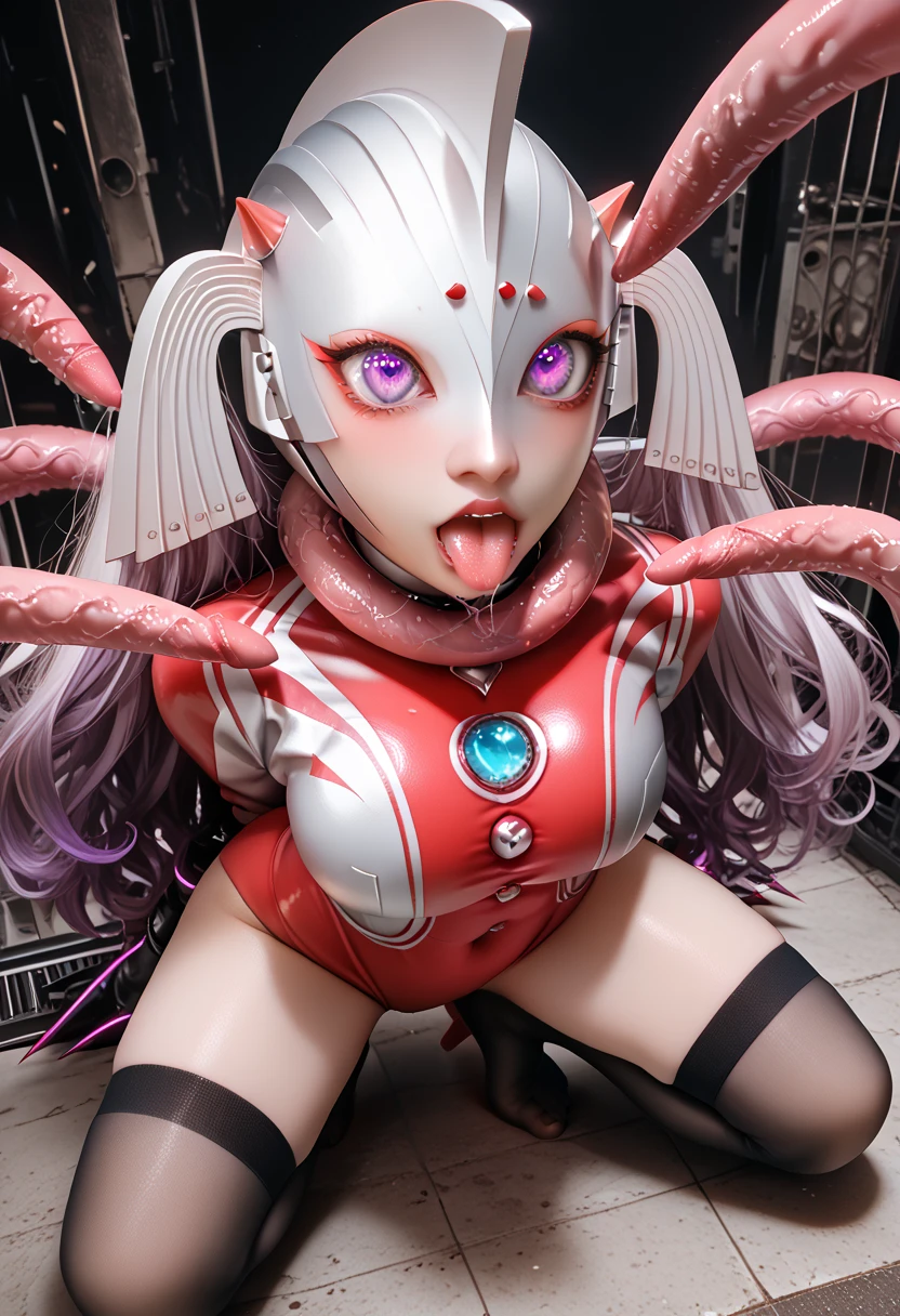 Realistic, Surreal, Cinema Lighting, 32k, 1. Gothic Lolita Girl,Accurate Gothic Lolita Costume、 (There are many tentacles around)、(((Cheeky Tentacles)))、 Backlight, (Bright light:1.2), (Improvement of quality:1.4), (Highest quality Realistic textured skins:1.4), Detailed face, Long Hair, bangs, Big Breasts、Nipples、Abdominal muscles、Waistline、(Enhances the beauty of skin texture:1.1), Matte texture、Gothic Lolita Girl Underwater、Full body portrait、seabed、Countless tentacles spread out、Gothic Lolita girl and tentacle ???? image , (((Tentacles give Supergirl a deep kiss)))、(((Inserting tentacles into a Gothic Lolita girl'mouth)))、(Girl with an expression of distress:1.9)、(The tentacles pry open Supergirl'mouth、Supergirl can open her mouth wide、Tentacles wrapped around a girl'head:1.5)、(bondage)、Burp once、Thick tentacles bind the whole body、(Smooth tentacles with a texture similar to raw meat:1.3)、??? in mouth、facial、(A mouthful of thick tentacles)、
