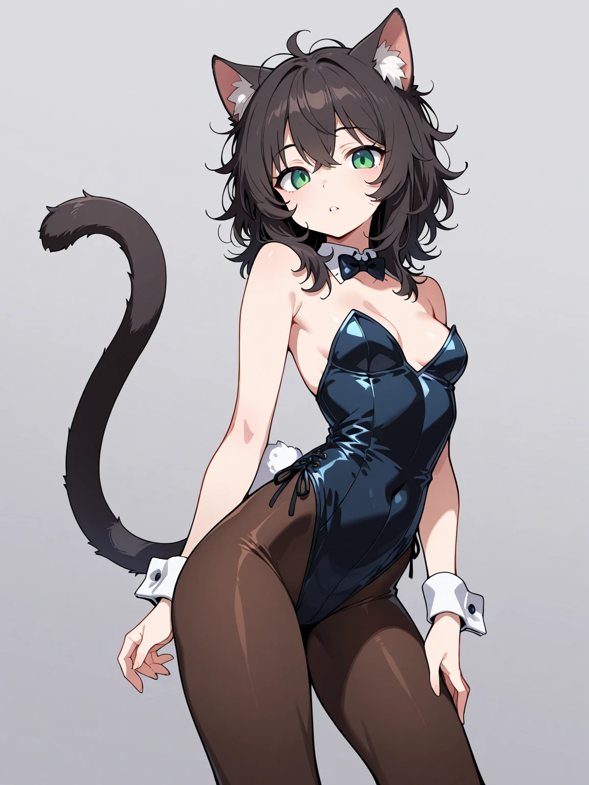 Writing cat girl　Wear provocative clothes　Her breasts are just huge　Grow a tail　Dekaiketsu