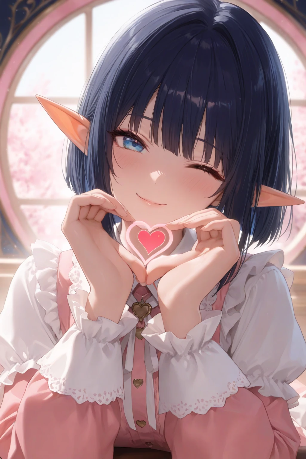 1girl, (collar on her palms, grab collar), collar, (holding collar),
(pov),
elf,wearing armor, (from above:1.2),
dress, (spoken heart:1.5),
smile, (happy), kind, blush, collarbone,
looking at viewer,
kneeling, in forest
<lora:collar4u-v2:1>, masterpiece, best quality, very aesthetic, absurdres, latest