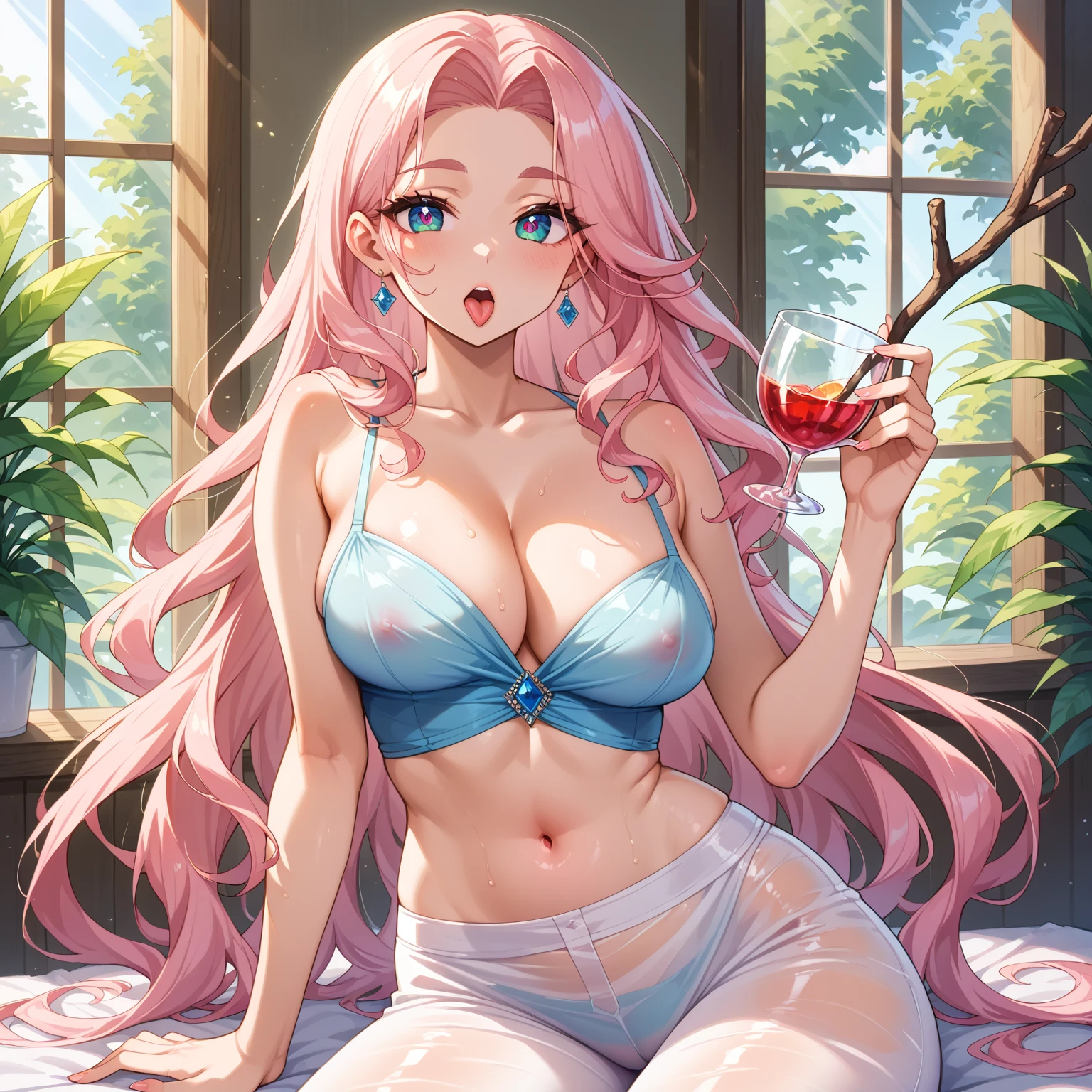 1 girl huge , Sexy Lingerie,red,Bright Eyes,Clear facial features,In a container, Cocktail Glass, whole body,closure_up,masterpiece,high resolution,