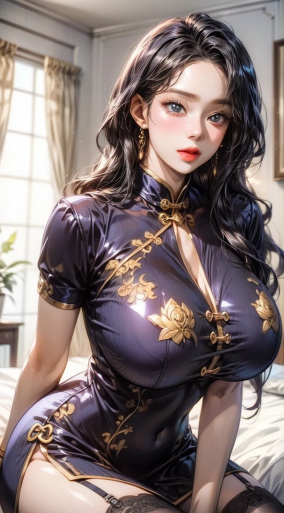 Mature Woman、beautiful、elegant、Voluptuous、sex appeal、beautiful hair style、variation Hairstyle、gorgeous、Alluring、precious metals、gem、The finest clothes