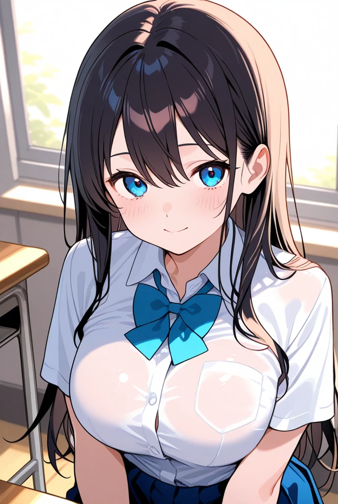 a pure and beautiful girl, with perfect look, body perfectly made, face eyes perfectly made, beautiful , perfectly detailed, no mistake and a perfect effect, delicious look,lying down on the desk,detailed race panties showing,detailed race bra showing,in classroom,dynamic angle,splash semen, on her skin