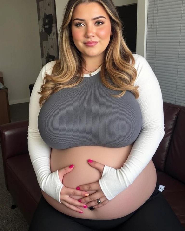 Sofia Vergara, ref lipstick, uncomfortable expression, wedding dress, chubby body,bbw, morbidly obese, fat, Big pregnant round belly