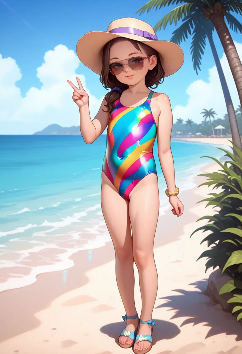 12 year old girl wearing swimsuit and dupatta