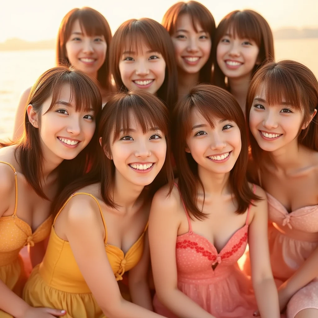 Asian Group photo 10 Women smile bra