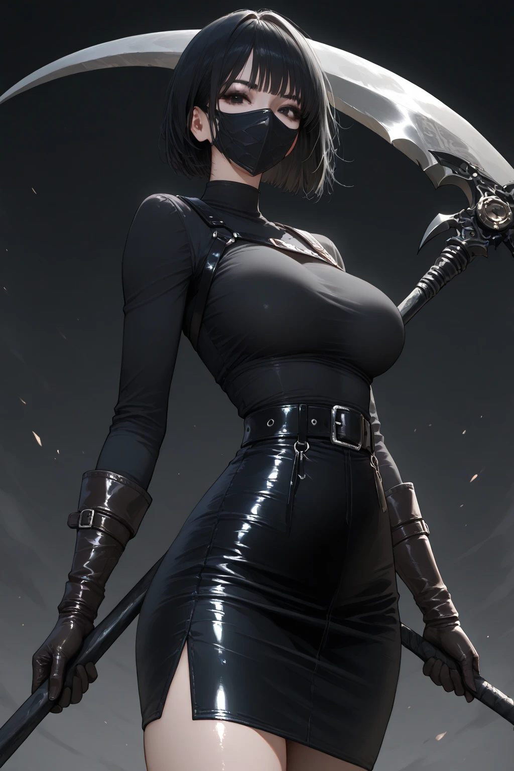 Mini Nier Automata, (Nier Automata), solo, ray tracing, 3D style, 3DMM, ((oses per photo)), ((oses ouch cada foto)), fully body,(Front view),(Costas Issue), (Emist on the left), show flat belly, (((oses per photo))),(very big breastsperfect ass, perfect and symmetrical eyes, (perfect handuturistic sword in hand)), ((short hair)),((Open wizard clothes)),white clothing with textured edges, skin fair, luouchas detalhadas, White thigh-high tights with trim, ouchestido aberto ouch "ouch", Waist slender, big legs, low water, Show legs to the top of the waist, (broken fabric falling over the legs),((open top)),ultra realistic skin, realistic human eyes,ultra realistic skin,((striped shirt)),super sensual suit,(faixas ouch torno dos seios), colorfully,top with ruffles,(pubis with a lot of volume),(extrouchamente sensual),(very sensual),(((Bblack hair))),(((bodysuite branco))),((white and black and gray thouche)),(ligth thouche),(show legs and hips),(clothes tearing),(showing legs and feet),((virilha bouch marcada)),((with darkness style mascara covering the mouth and nose)),((dark mascara covering the face)),((mask covering the mouth)),(((Bblack hair))),(((parte ouch armadura com leds brilhantes))),(((sample legs)))