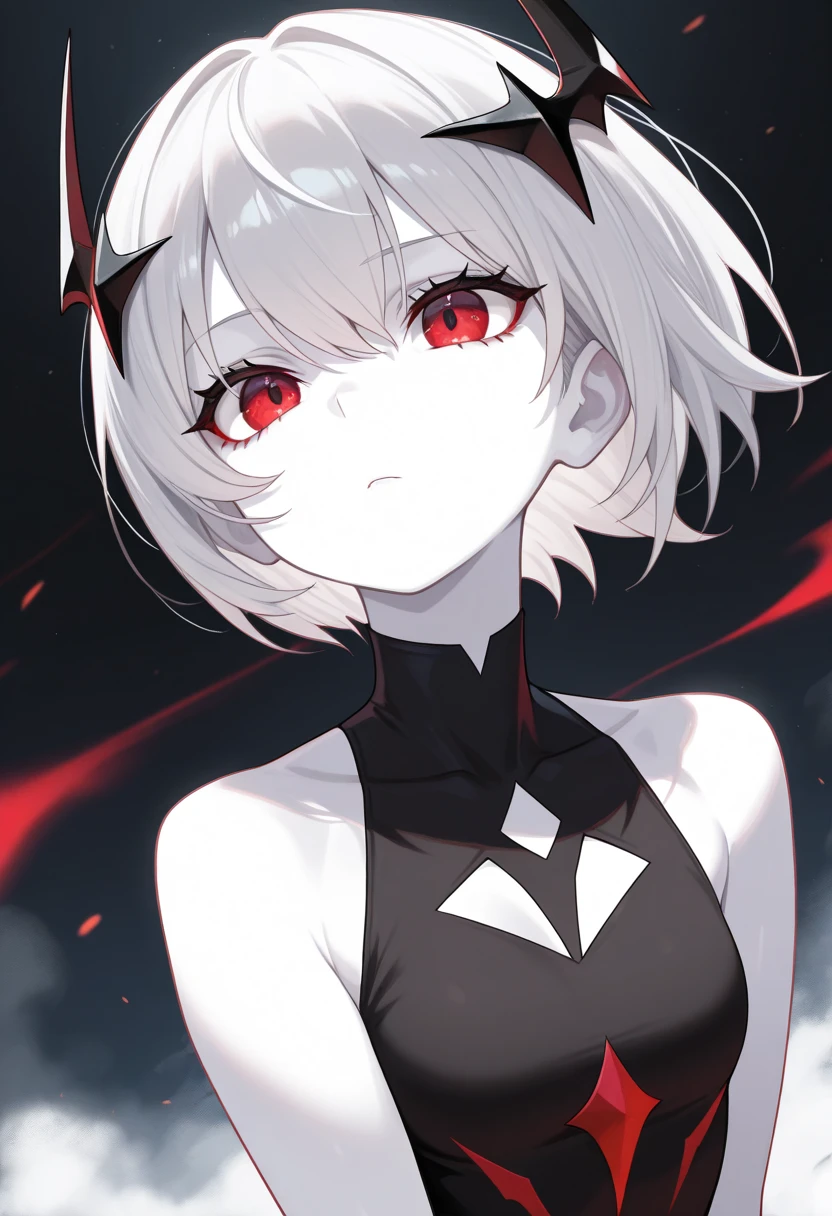 whaite hair,Red pupils,Teenager upper body,k hd(Lens effects), Against a dark background,Dressed in blue,And with blue flame special effects。