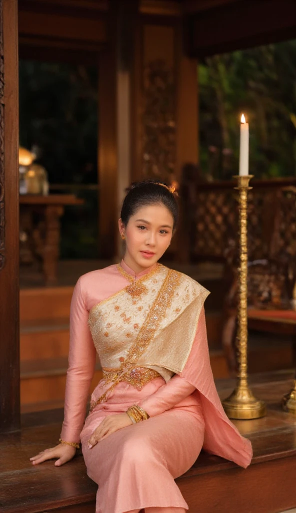 Myanmar girl with transitional clothes, HD, ultra detail, high resolution,