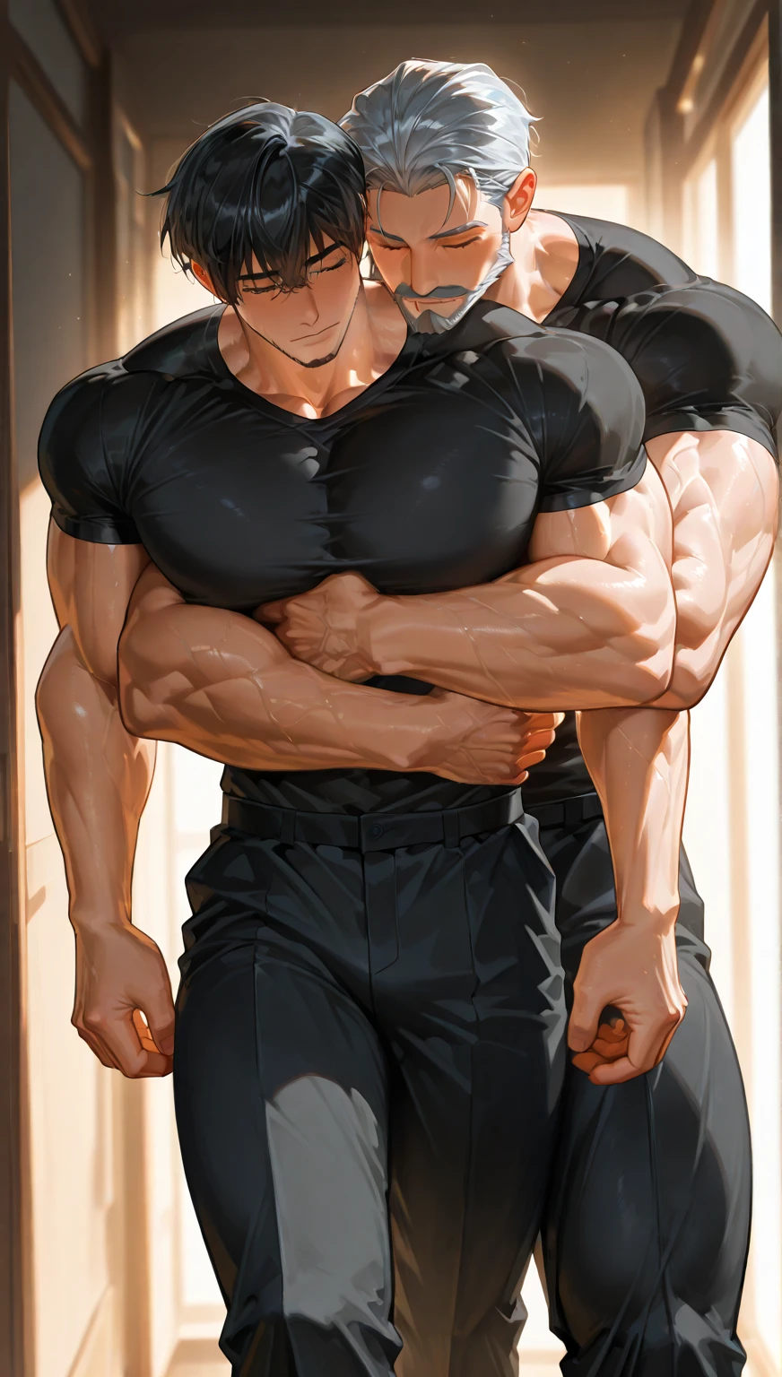 He was a tall and muscular man,He is about six feet three inches tall。His muscles are strong and powerful,Reveal traces of his regular exercise and hard work。His face is well defined,Tough lines,It gives the impression of being firm and tenacious。His eyebrows are thick and powerful,It looks like two black willow leaves,The drooping eyes reveal deep thinking and determination。
His eyes are azure blue,Like a deep ocean,Radiant with bravery and cleverness。He has kept his neat short black hair all the time,Cut neatly and orderly,He showed his competence and confidence。His forehead is broad,Sometimes slightly wrinkled,Demonstrate his nature to think carefully about complex issues。
His nose is tall and three-dimensional,It's as fine as a sculpture。His lips are thick and contoured,Slightly upward,Seems ready to put on a charming smile of his own。His chin is well defined,Determined and powerful,Show his determination and boldness。
He always wore neat and decent clothes,The shirts are all gorgeous plain,Appropriately showing his majestic physique。His arms are strong and powerful,Fingers are slender and appear flexible。He always maintained a dignified posture,Showing his confidence and grace。
Overall,He was a handsome and charming man,Showing his strong physical qualities and inner determination。He exudes a masculine air overall,But it also reveals a touch of warmth and closeness。Both appearance and temperament make it irresistibly attractive to him。 --auto