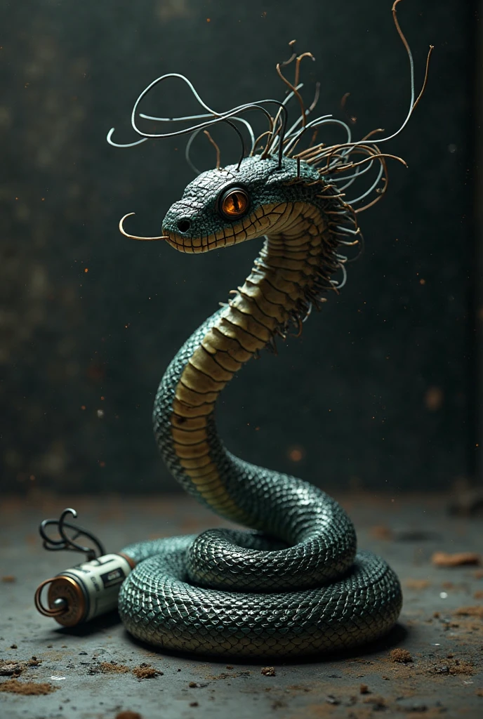 Snake and biohazard drum hybrid