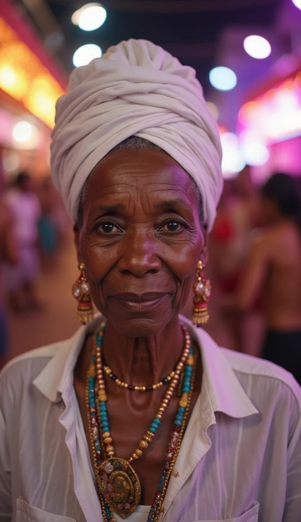 Mature old woman aged 55 who looks like Cardi B of African origin bimbo style in the West Indies