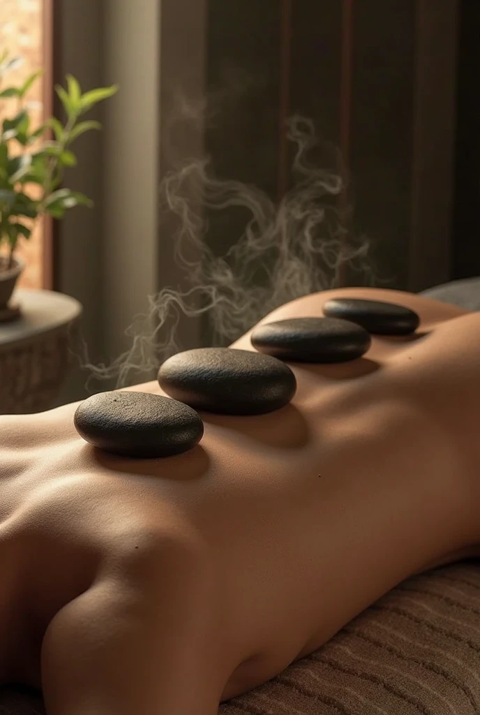 Cupping therapy, Hijama, homme allongé sur le ventre, verre de hijama 