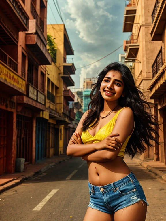 Make a girl who wear yellow colour T-Shirt in shirt write Abhishek. And breast not cover with clothes size is big girl name is dhanuja age 15year make realistic girl who play FF and say sex me make a city people not wear clothes who show breast and panics this girl look world beautiful girl girl catch a breast and panics
