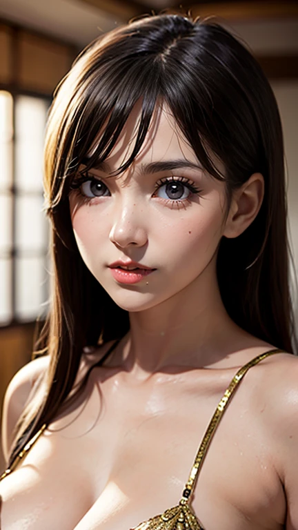 Hyper-realistic digital masterpiece, medium size breast, naked, Stunning, captivating, pretty,Volumetric light. Depth of field. Sharp focus. High definition, high resolution, 8K, 3d render, unreal engine, (hyperdetailed:1.15), best quality.