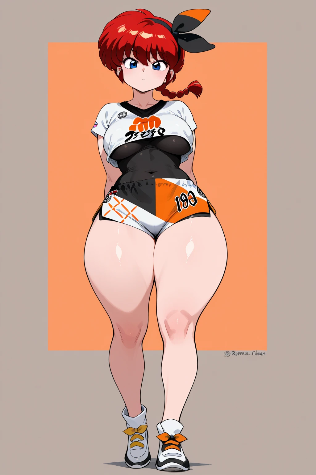 comics style, analog style, illustration, lineart, 1girl, supermodel, woman, oversized hoodie, large ass, auburn long hair, masterpiece, best quality, shoes, full body,white background, studio, looking away, covered by hood