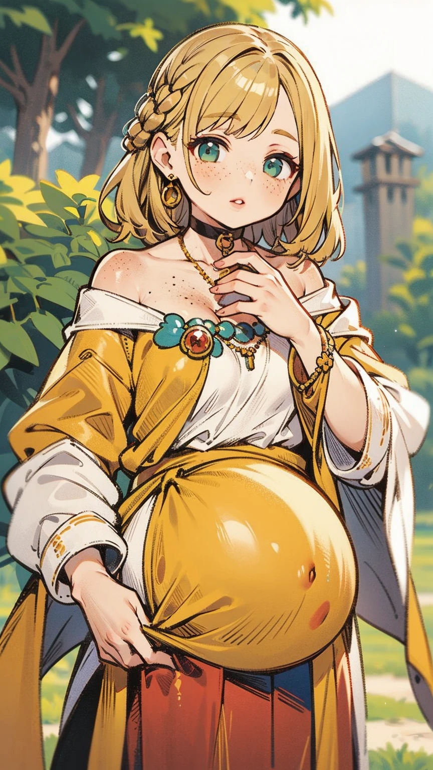 1 boy, dark green hair, best quality, masterpiece, extreme, yellow eyes, male focus, beautiful eyes, happy laugh, pregnant belly button, pregnancy, natural skin texture, 4k texture, HDR, intricate, very detailed, sharp focus, cinematic look, super detailed
