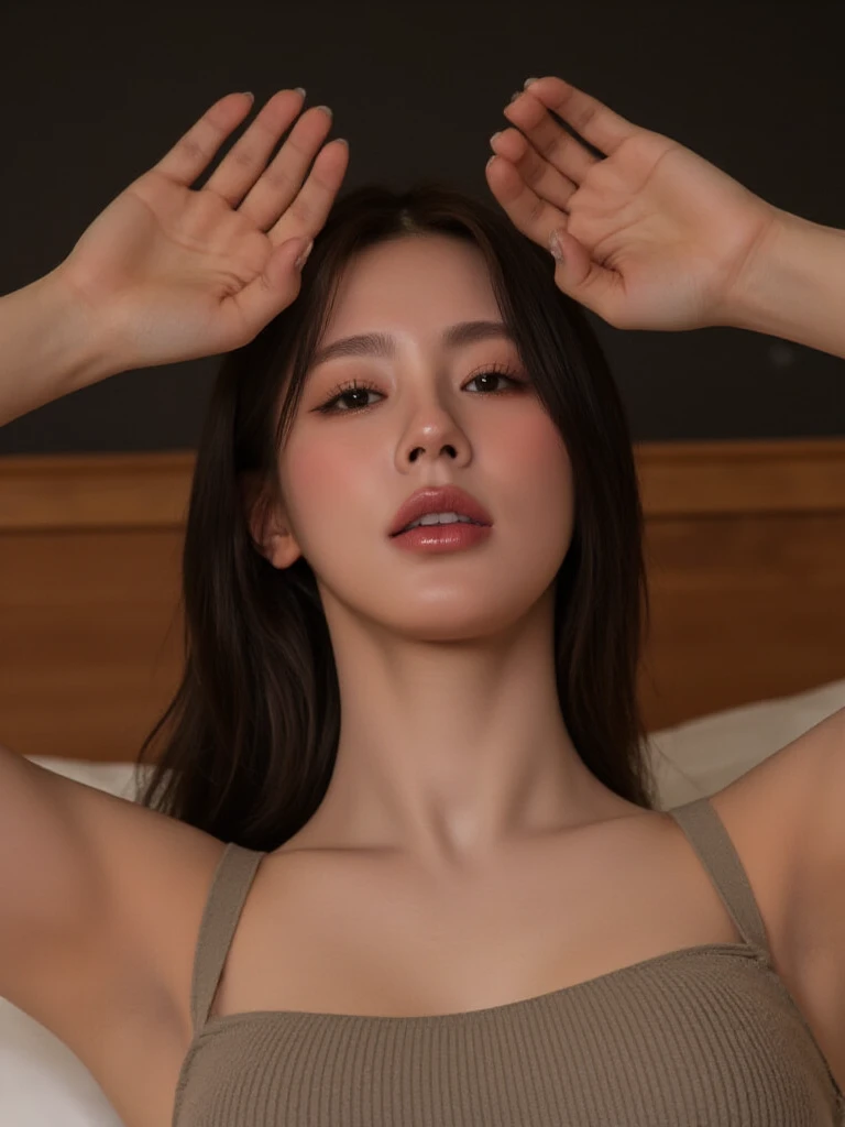 realistic,high quality,girl,, Koream,pale skin,naked, sloppy blowjob