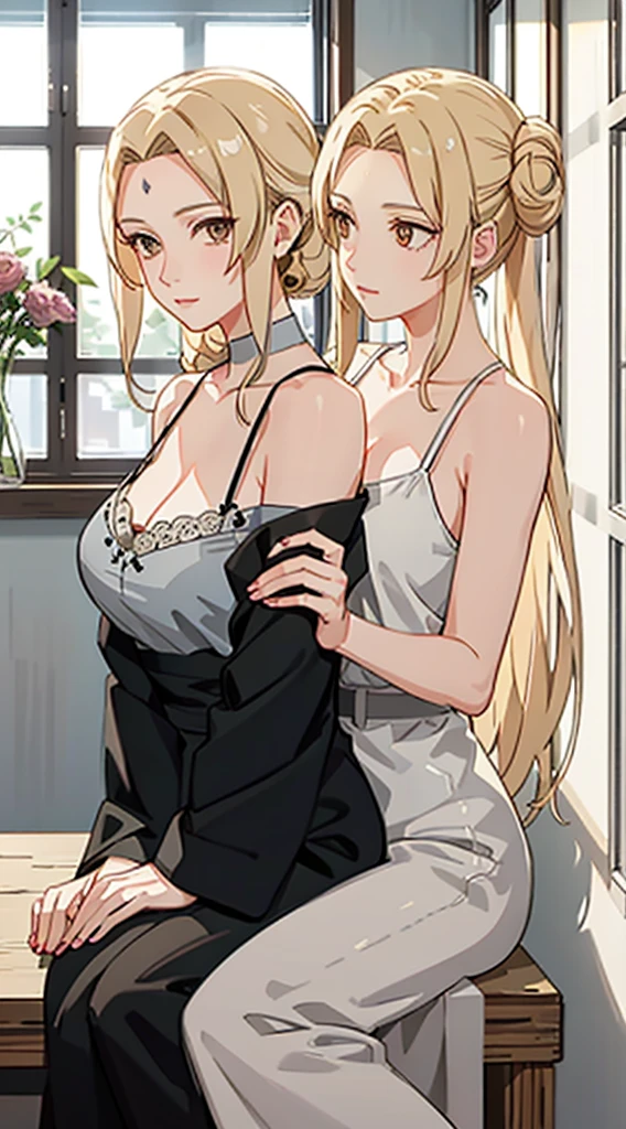 Virgin killer sweater, ribbed sweater, sideboob, sleeveless turtleneck, areola slip, sweater dress, ass, butt crack,