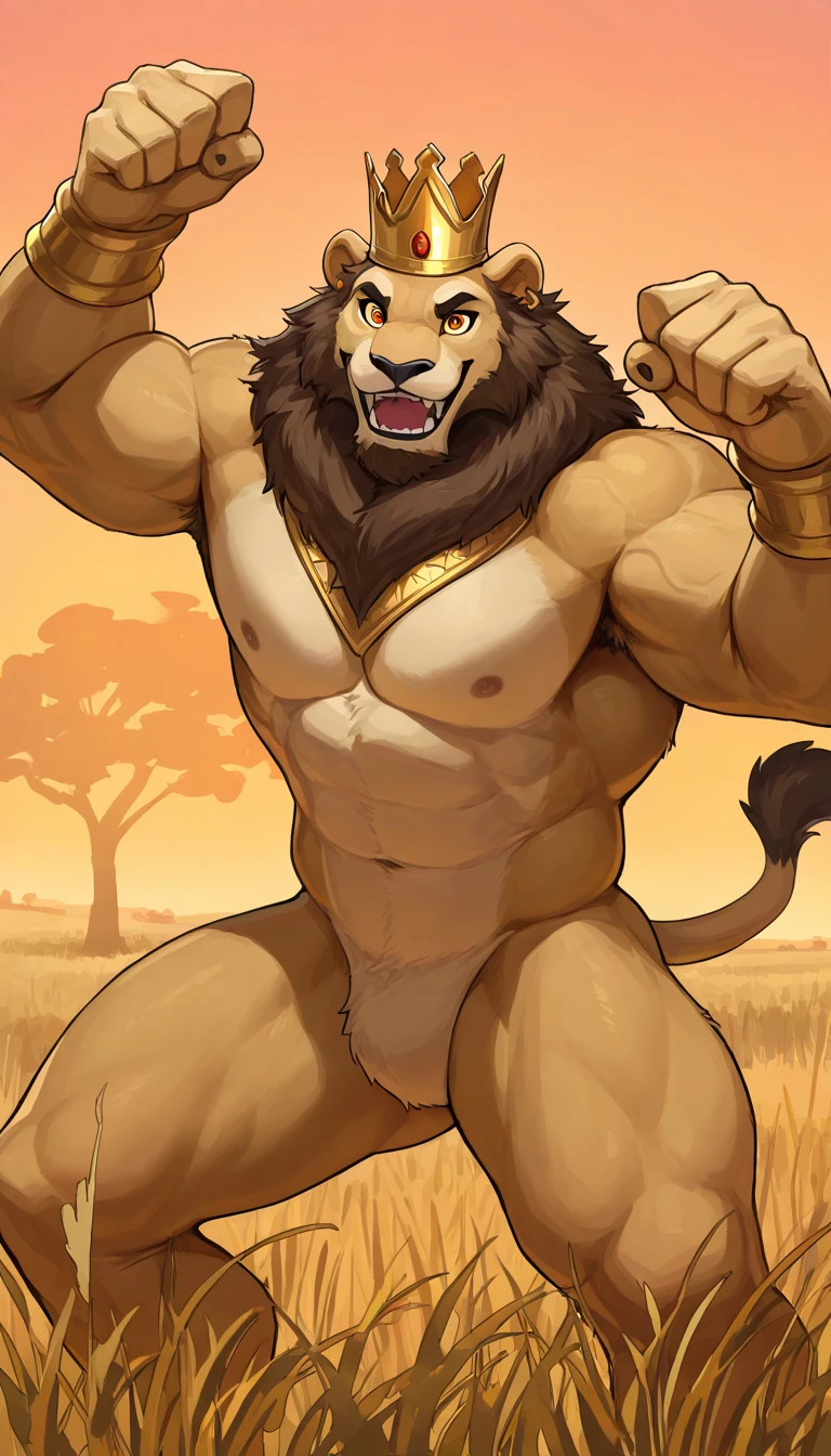 (By Hora de aventura/ rey vampiro Old Lion) , anthro, intricate detailed, bulge, huge cock, eyes sky
