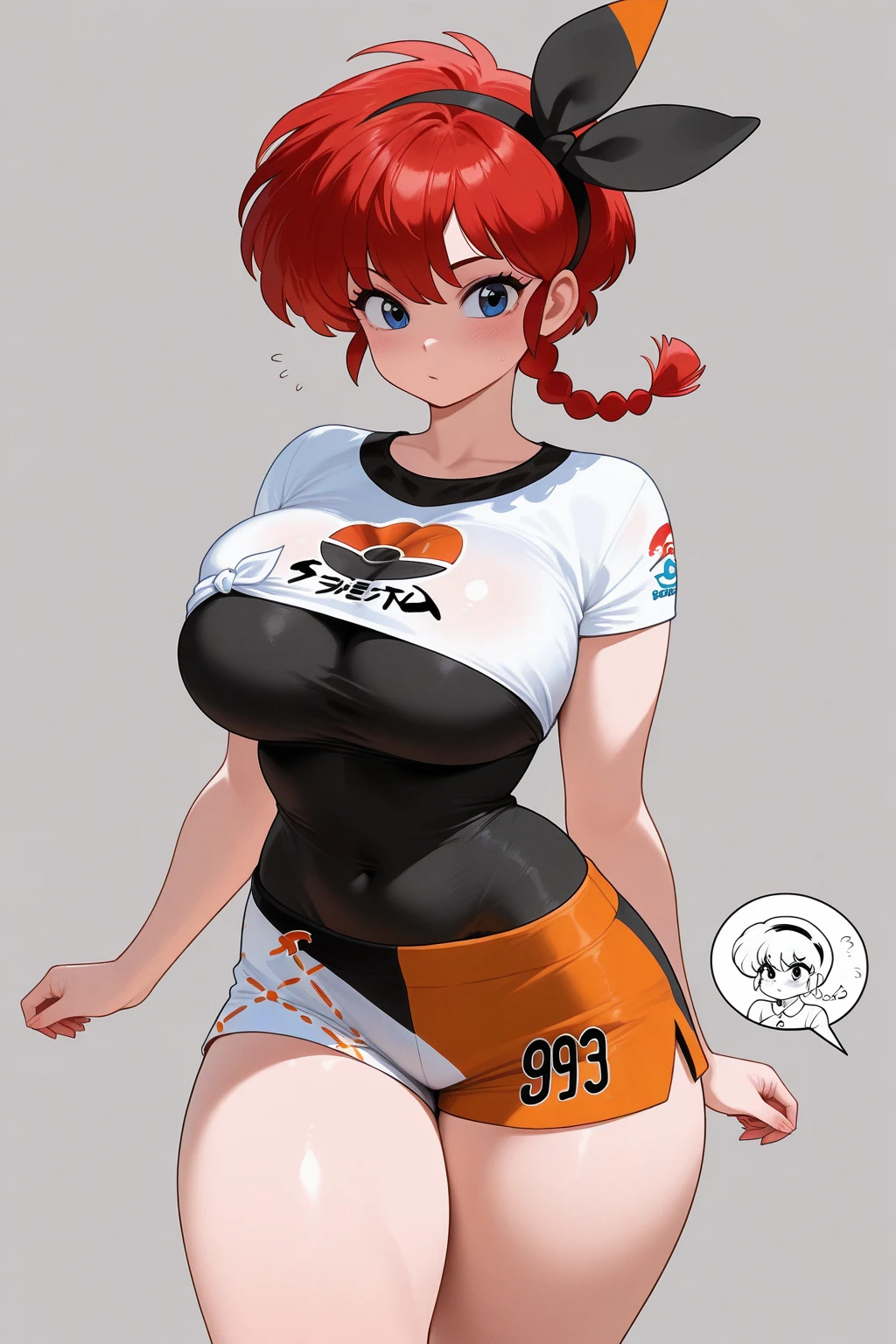 Masterpiece:1.2, Best quality), Realistic, (Real picture, Intricate details, Depth of field), (1girll, Solo), make up, parted lip, highly detailed, Perfect face,Huge breasts, (skin indentation), Thick thighs, Wide hips, Small waist, Tall, glossy coral lips,red hair, Red eyes, pony tails,
(A girl playing volleyball, white volleyball suit), (full of sweat:1.2), (Wet), Sexy, Blushing,