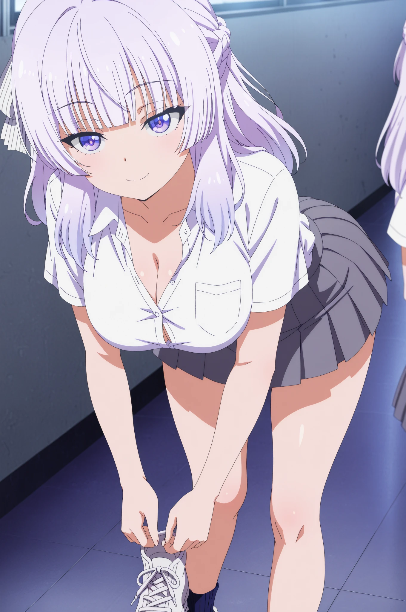 1 boy 1 girl Miyako arm_Held_back butt naked_Arms bare_Legs bare_shoulders black_one piece_swimsuit blue_hello blush chest casual_one piece_swimsuit clothes_tug doggystyle_one piece_swimsuit frills from_side grey_hair halo hanging_Chest Heart Hetero Holding_of others_wrist long_hair small_breasts motion_off shoulder nipple line_one piece_swimsuit off_shoulder official_alternate_costume one piece_swimsuit one piece_swimsuit_pull open_oral orgasm ponytail purple_eyes sex sex_from_Behind the simplicity_background solo_focus swimsuit cum,masterpiece, highest quality, 8K,figure,(detailed lighting),UHD, Anime Skins