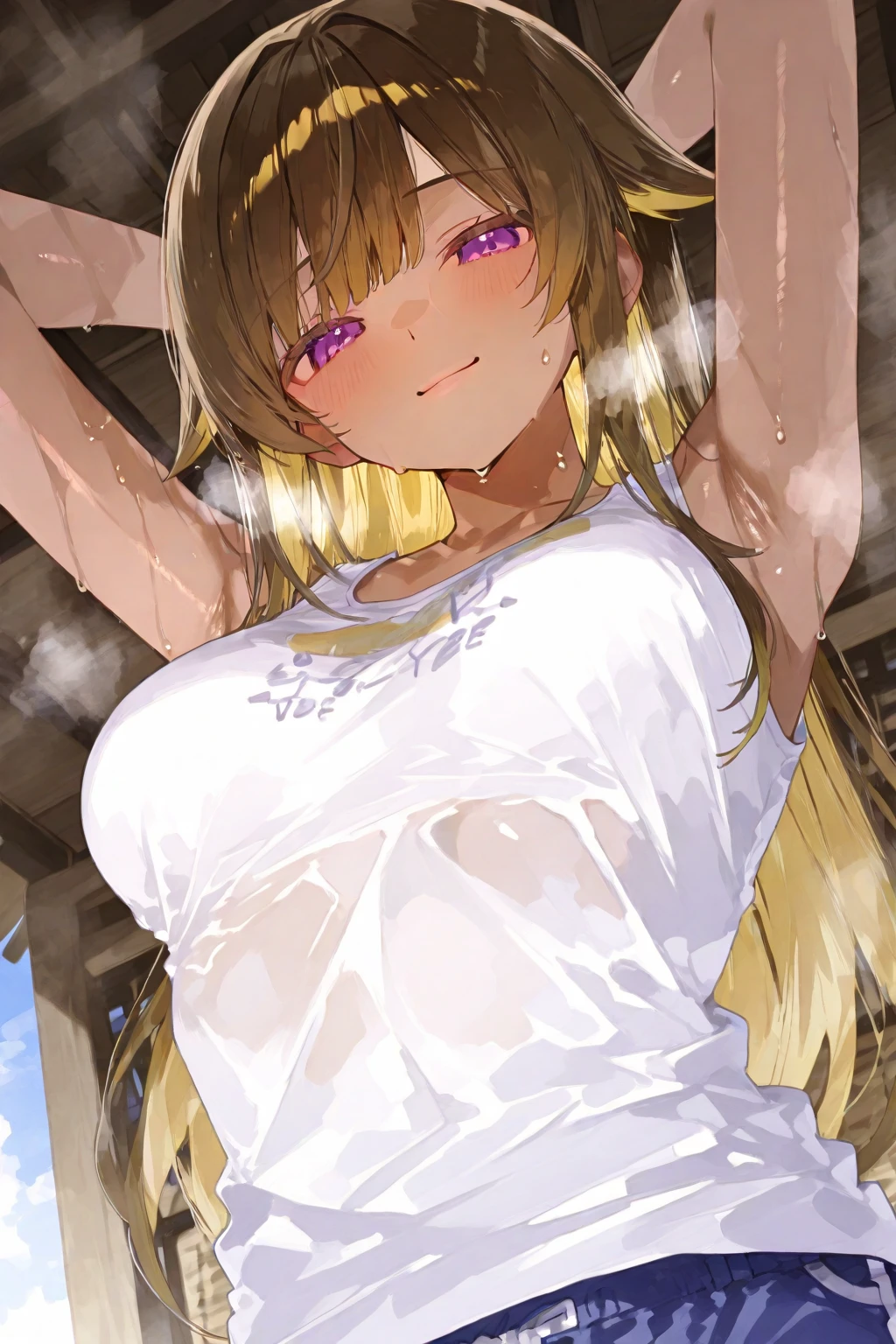 One girl, Mature Woman, masterpiece, spouse, goddess, Mature Woman,High resolution, 8k, Absurd, high quality, Incredible detail, Body Accessories, elegant, Peeing、(naked:1.2)、Nipples、pubic hair、side、Sweat、
Insanity、Yandere、Drooling、vapor、Collars and Leads、Smirking face、Expose、Spread your arms,Drooling,,