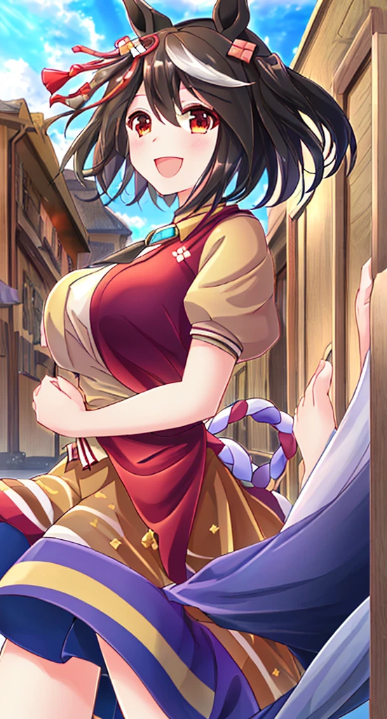 (Cute illustration:1,2),(Absurd realistic structure details),(High resolution complex and detailed text quality),(High-resolution microstructure、High poly 3 boobs boobs     D rendering correction),Methods of geometry,Careful explanatory anatomy, 

BREAK,



1 beautiful girl, (17 years old girl), Very detailed, colourfull, highest details, 1 beautiful girl, Solo,(Cute:1.5),(Chibi:0.8), (kawaii:1.5),(:0.5),(girl, Cute, Cheerful,  face, slightly bulging chest),(A dark-haired,Disheveled short bob,tareme,Pink eyes:1.55),(sano,A smile,Bad face:1.2), (White rabbit ear headband:1.2),Shiny skin,Clear skin, Beautiful skin,(best quality face),(Top quality glowing eyes), (Doya face,brave face:1.45),BREAK (Princess), (((Elegant))), (queen jewel crown:1.3)goddess like,Golden lingerie, (Red Princess Dresses,hoop long skirt:1.6),(princess fantasy jewelry dress, Layered sleeves,Jewelry Necklaces,Ruby Earrings:1.5),Naughty makeup BREAK,(early evening),is standing, (raise both arm,Show the armpits:1.55),((Kamimei)),From  above, high - angle view, White table, tea cup, urgent, golden gift box,  (medieval fantasy jewel castle,window,Salon,speech,jewelry chandelier:1.3),(Indoors),Winters,Waterfall,depth of fields, ,The outstretched arm BREAK,wakame,wakame,wakame,(Dynamic Angle:1.4), 

BREAK,(Blurry background:1.3),(absurderes, hight resolution, Super Detail Art),cel shading,Clear Color, Lonely optical effect, Beautiful pictures, Bright glow, mystic atmosphere,(Close-up of girl:1.1), Mystical light particle effect,manga influence, clean line drawings,