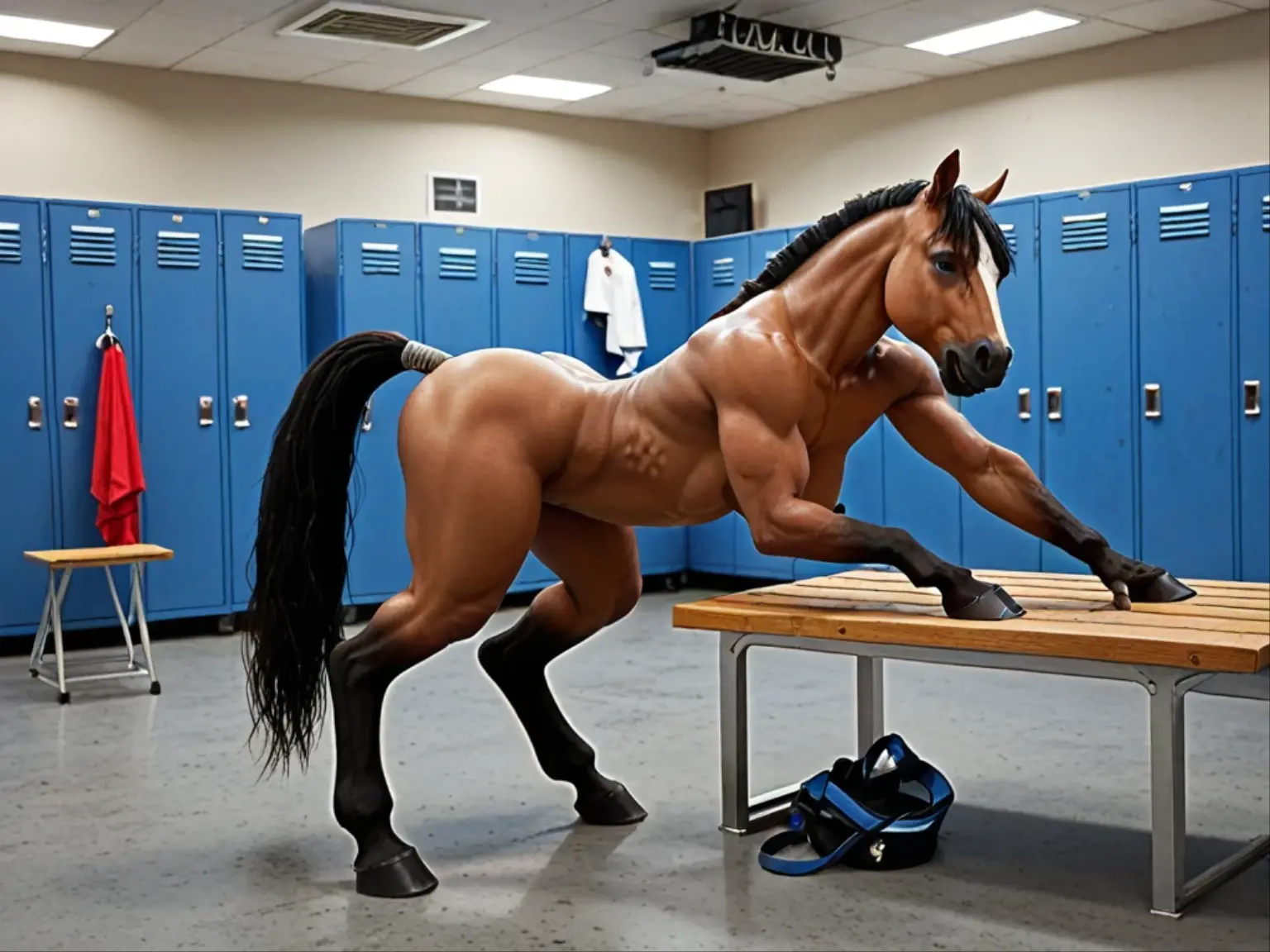 A tall large and completely dark skinned male breeding stallion presenting their glistening black body and their giant throbbing equine penis, Masterpiece, highly detailed image, highly detailed genitalia, 4k, 4k resolution, veiny penis, equine penis+, horsecock, flared penis, flared penis head, equine penis, swollen penis head, thick penis, big testicles, by Truegrave9, by Virtyalfobo, by Chunie, by Narse, black penis, thick theighs, big butt, huge penis, big penis, looking down at viewer, seductive, inviting, (bedroom eyes+)++, (all jet black character+)++, black fur+, veiny muscles, black genitalia, (dark black skin+)++, dominant male, dark room, dark environment, inviting, inviting viewer, sweat, penis leaking, precum, long hair, penis sheath, barn,