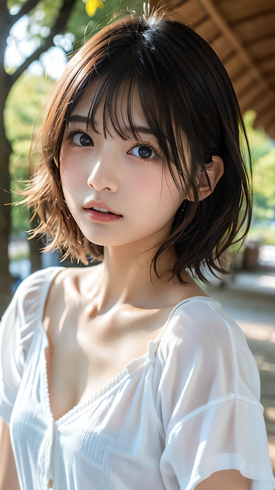 ((Highest quality, 8k, masterpiece:1.3)), concentrated:1.2, Perfect Body Beauty:1.4, Hips:1.2, ((Layered Haircut, chest:1.2)), (Wet clothes:1.1) , (rain, street:1.3), Bandeau dress: 1.1, Highly detailed face and skin texture, Beautiful Eyes, double eyelid, White skin, Long Hair, (shut up: 1.3)