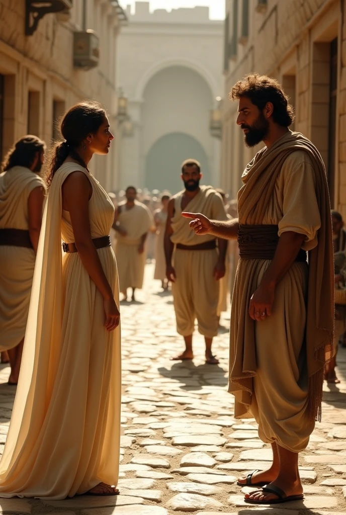 The three Greek travelers begin to argue