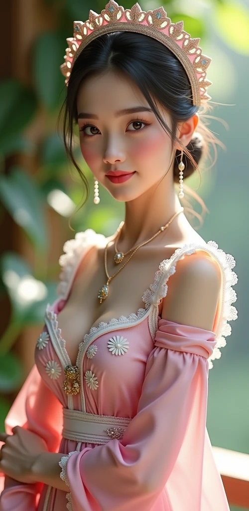 (8k,RAW Photos,Like the picture:1.45),masterpiece,Highest quality,wonderful,(セクシーなMature Woman:1),(Mature Woman:1.3), (3 woman.1.3)、(((very, very大きい)))、(((Extremely lewd and very huge boobs)))、(((Very deep cleavage)))、Hyper Real、In the lounge of a luxury hotel、An extremely beautiful and dignified smile、Extremely beautiful white skin、Extremely beautiful, delicate and precise skin texture、With long, fluffy, gorgeous brown hair((Evening updo:1.95))、Extremely beautiful women of Japan、(Big Ass)、Thick thighs、Bright red lips、Gold earrings、Gold bracelet、Gold Necklace、(Super Detail),((very繊細で美しい)),Focus on the characters,Dynamic Angle,looking at onlookers with an intensely lewd gaze,((alone)),Are standing,((Extremely obscene whole body)),((a princess wearing a wedding dress that's a gorgeous evening gown with voluminous skirts)),((Smiling beautiful bride)),Detailed, Big smile and eyes,Jewel-like eyes,((very長くてボリュームのある髪)),Gorgeous embroidery and lace,((Gorgeous corsage)),See through,(Gorgeous Jewelry Ornaments),Luxury Hair Accessories,Gorgeous jeweled tiara,Gorgeous frills,((Very lewd face and huge breasts)),indoor,Very fancy church wedding,((Extremely obscene whole body)),Hoop skirt,crinoline,very long wedding veil,(((a mix of a bejeweled wedding dress and a luxuriously embroidered rococo ball gown))),