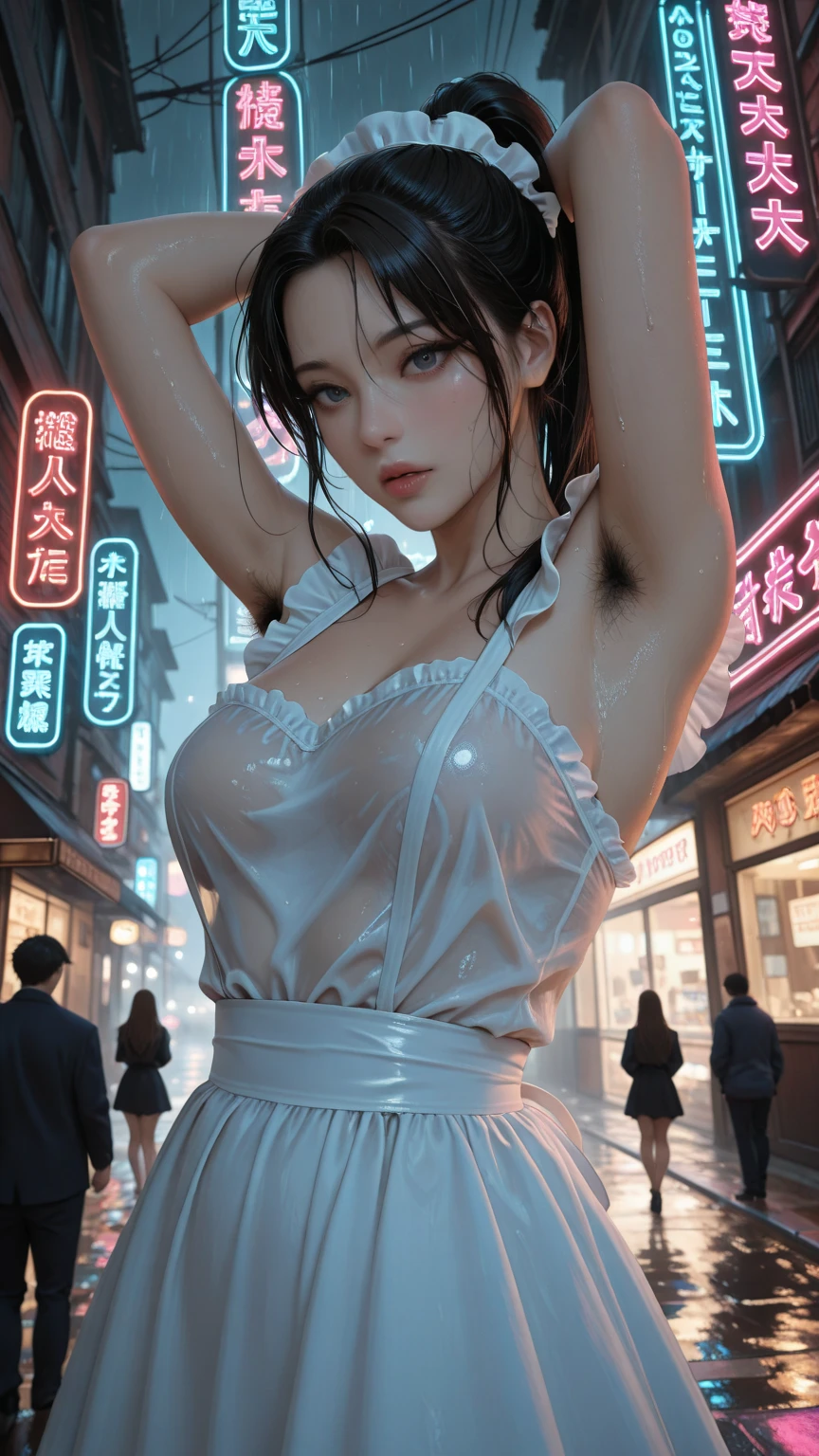 (Big Tits,valley,Plump,Saggy breasts,Rocket Breasts),sexy,whole body,(Long Hair,Light brown hair,Curly Hair),Breast bag,Adult women,Strong-minded beauty,Gal,Big Ass,Dirty pervert,transformation,shame,Breast shaking,See-through dress,slit,Outdoor,In town,Alley,night,Erect nipples,High heels,Thong,Enchanting,transformationポーズ