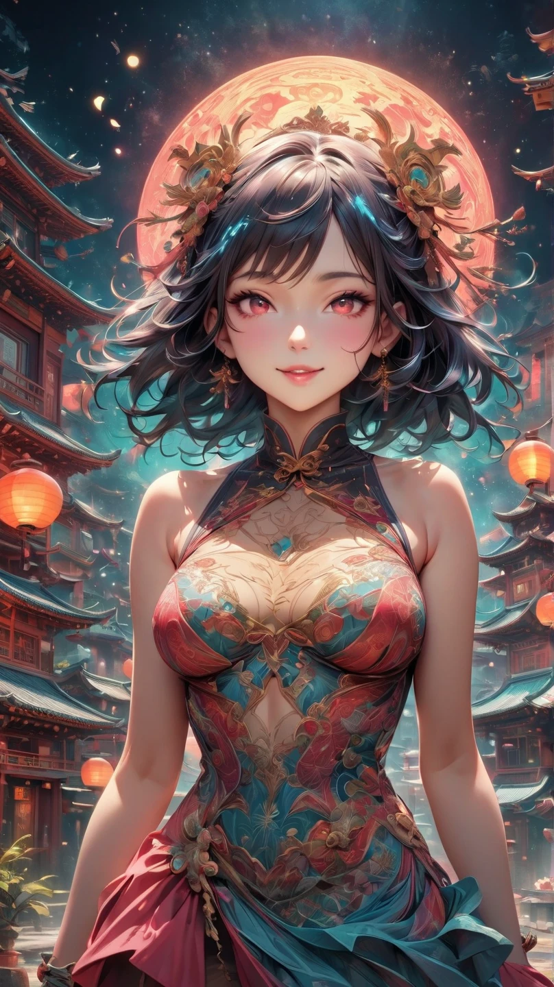 (masterpiece，best quality:1.2)，Digital Art Style，charming illustration，peace pictures，1 lovely girl，Tall lotus，Solitary，body glow，Glowing Line，Fluorescence，Luminous example，Tracking example，flash，萤Light Particles，Backlight，translucent，Light Particles，correct human anatomy