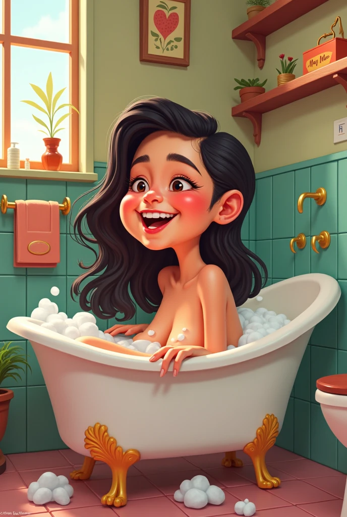 (best quality:1.4),(shiny skin), body focus, (cute face), (((best quality))), illustration, ((Beautiful Finger)), , Beautiful body, Beautiful character design, ,perfect lighting, Colorful, Bright_Front_face_Lighting, ultra high res, highres, absurdres:1.2, bokeh:1.2, lens flare, (vibrant_color:1.2), (Beautiful, medium breasts:1.2), (thick thighs:1.1), THICK, in sauna,
Old woman, adult body, Short black hair, big round eyes with light pupils, thin eyebrows, small nose, light skin tone, subtle smile, shy, brown eyes, Edna Moda, nude body, pussy, pussy juice, squatting,