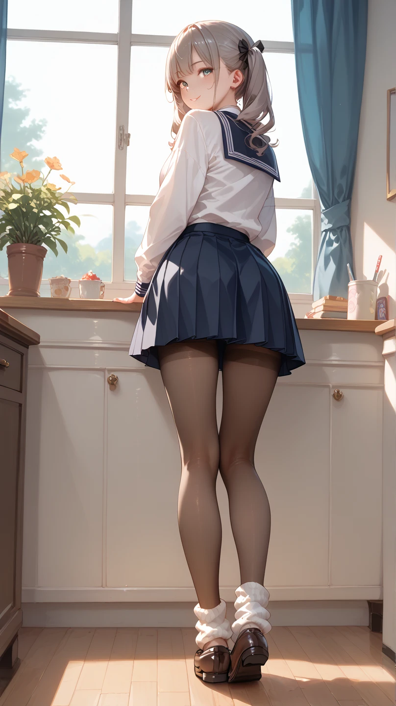 araffe butt of a woman in a panties and a blue shirt, cute panties, waist - shot, thighs close up, knees tucked in, wearing japanese school uniform, bottom body close up, panties, bending over, bare thighs!!!, tight attire, japanese girl school uniform, mini-skirt, exposed thighs!!!, white cheeks, japanese school uniform, nsfw