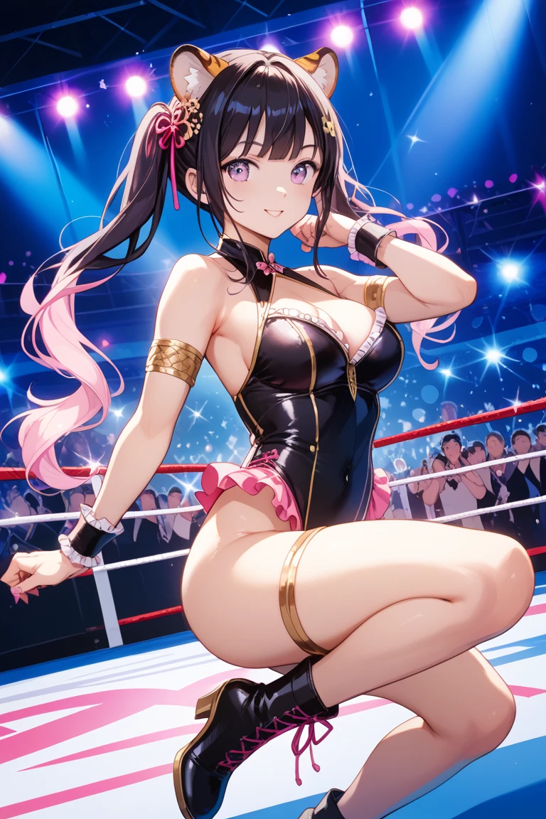 pole dance, (Dancer:1.5), Misaka Mikoto, One girl, Black choker, 超High resolution, retina, masterpiece, Accurate, Anatomically correct, Textured skin, Super Detail, Attention to detail, high quality, 最high quality, High resolution, 4K